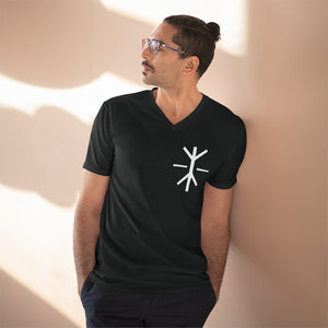 Open image in slideshow, Men&#39;s Lightweight V-Neck Winterflake Tee
